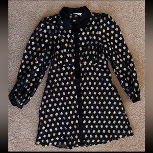 Zara Black Shirt with Gold Accents